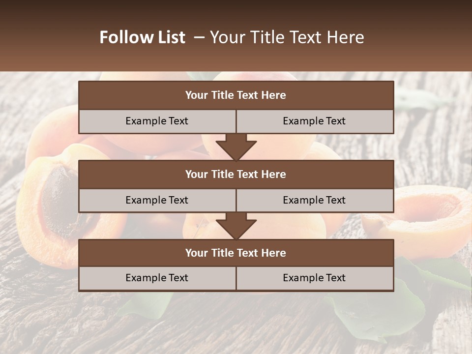 Apricots On A Bench PowerPoint Template