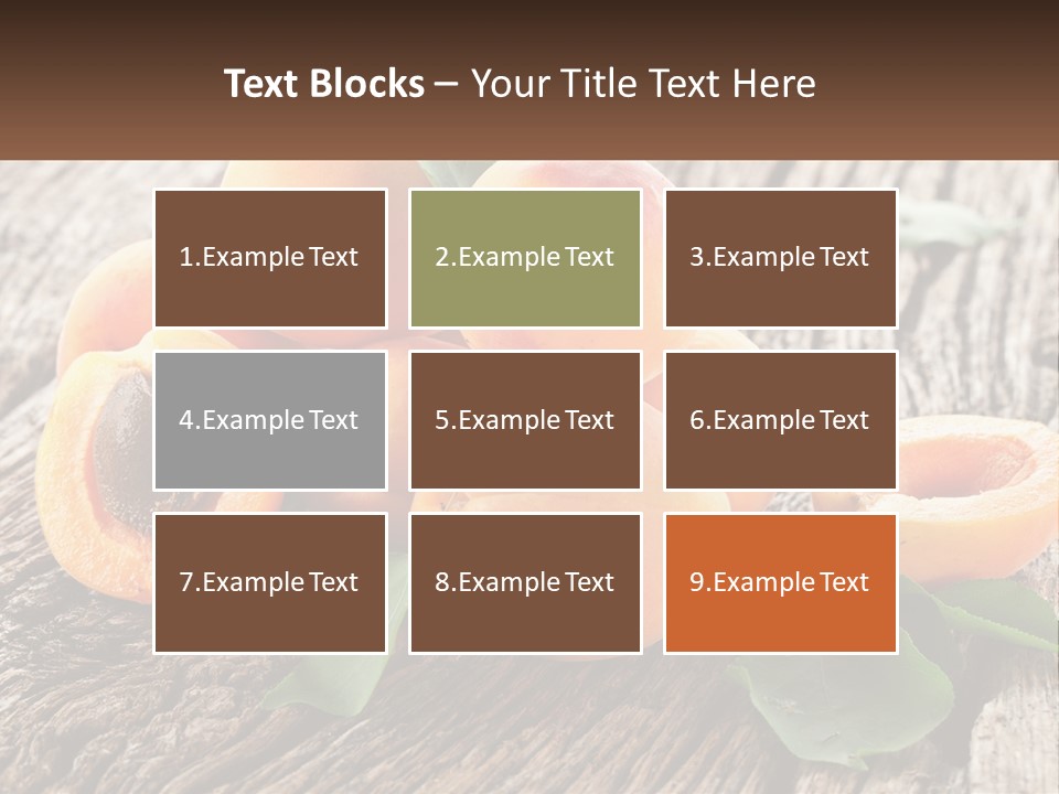 Apricots On A Bench PowerPoint Template