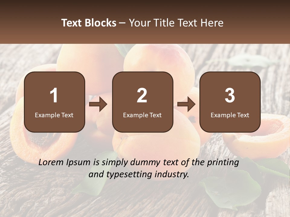 Apricots On A Bench PowerPoint Template