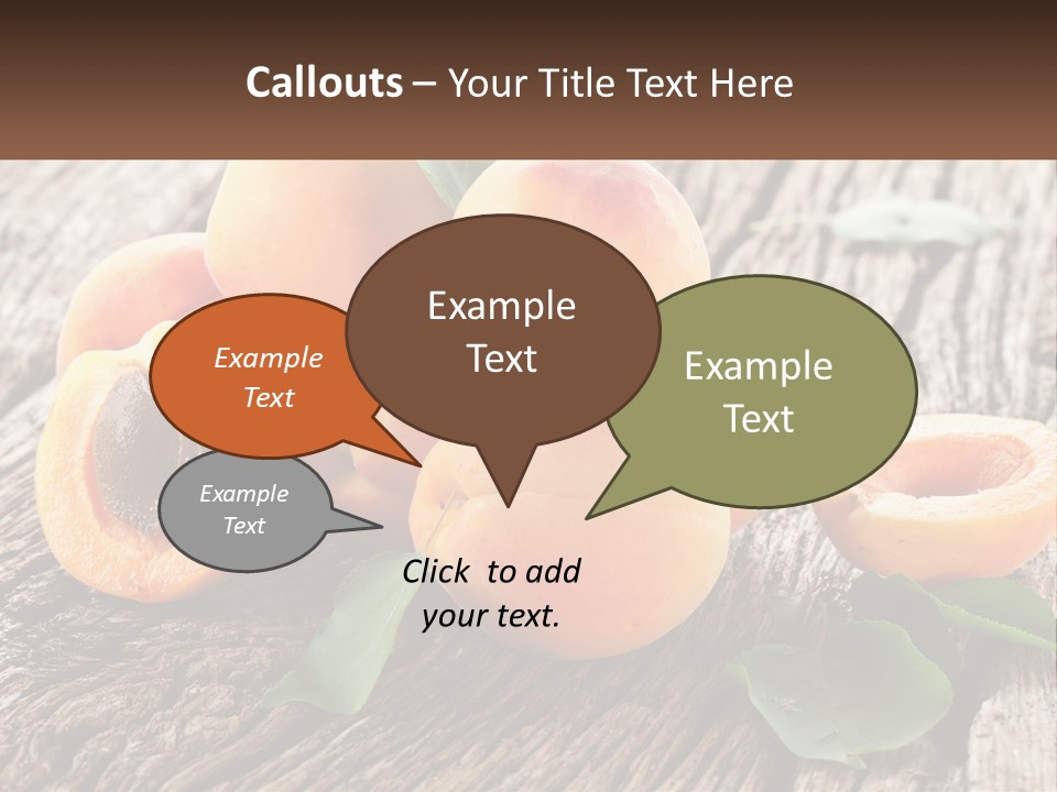 Apricots On A Bench PowerPoint Template
