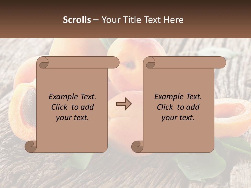 Apricots On A Bench PowerPoint Template