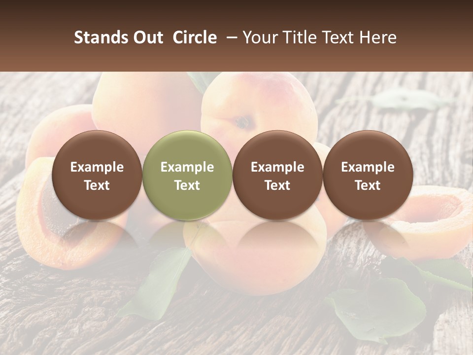 Apricots On A Bench PowerPoint Template