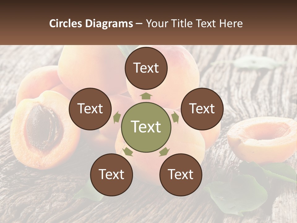 Apricots On A Bench PowerPoint Template