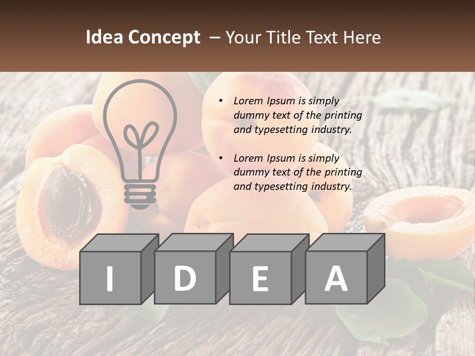 Apricots On A Bench PowerPoint Template