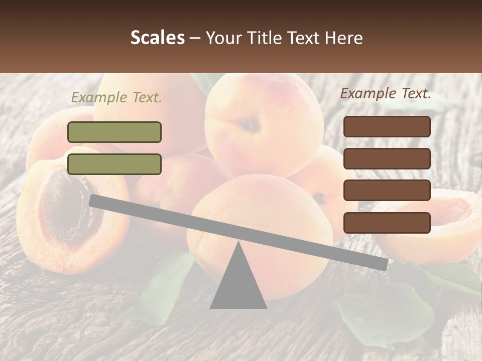 Apricots On A Bench PowerPoint Template