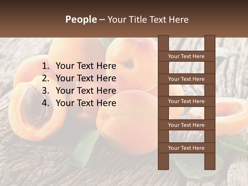 Apricots On A Bench PowerPoint Template