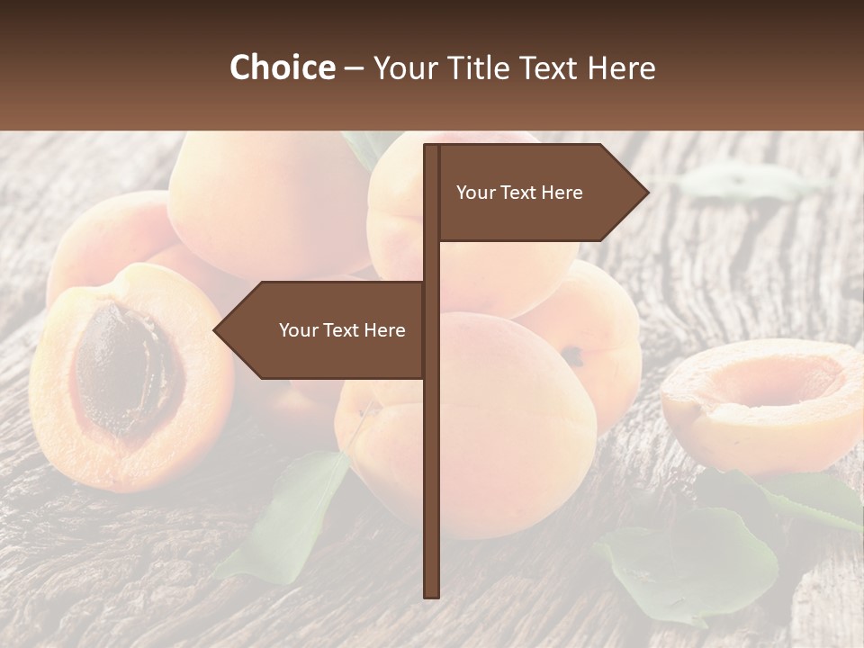 Apricots On A Bench PowerPoint Template