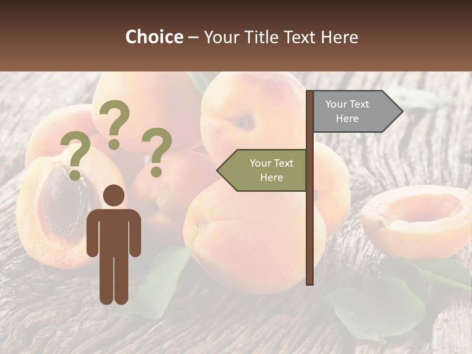 Apricots On A Bench PowerPoint Template