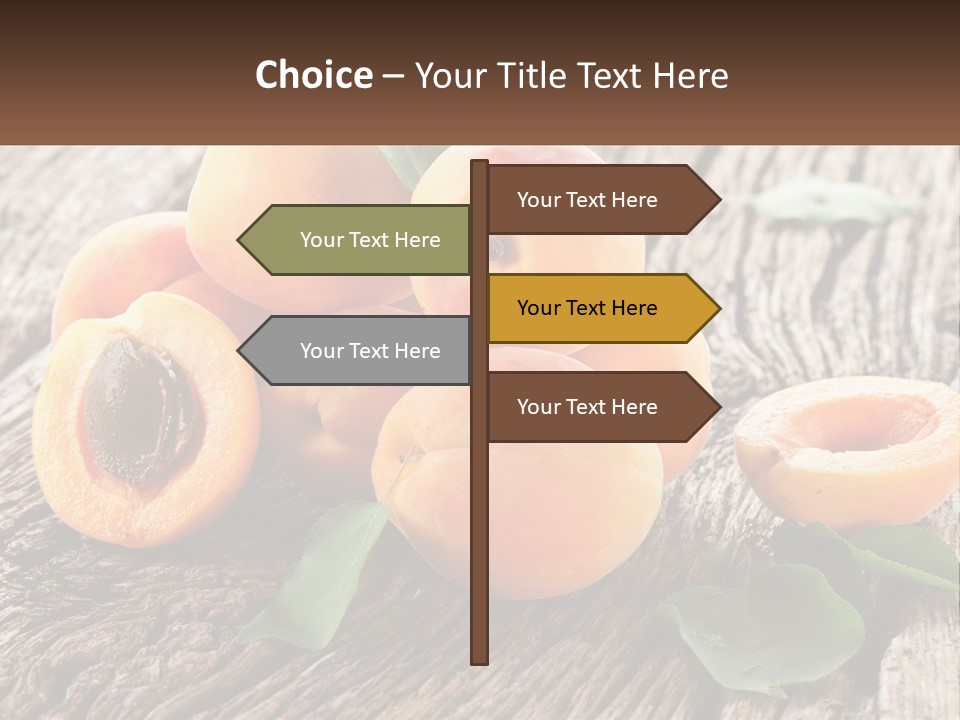 Apricots On A Bench PowerPoint Template