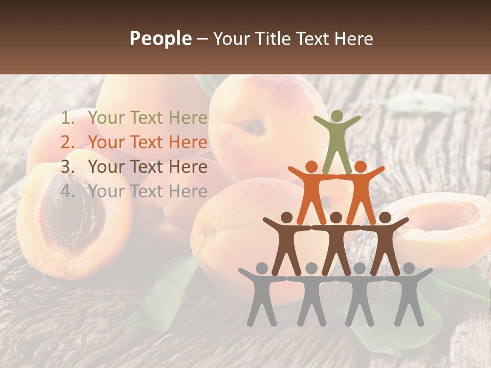 Apricots On A Bench PowerPoint Template