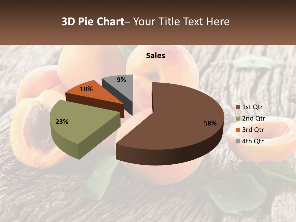 Apricots On A Bench PowerPoint Template
