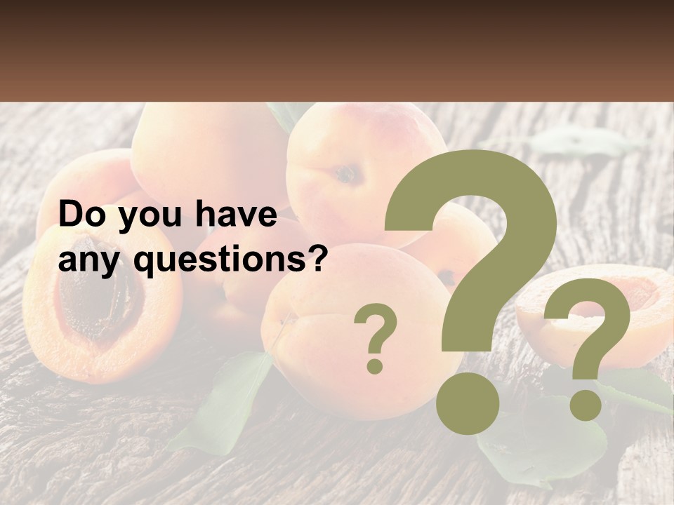 Apricots On A Bench PowerPoint Template