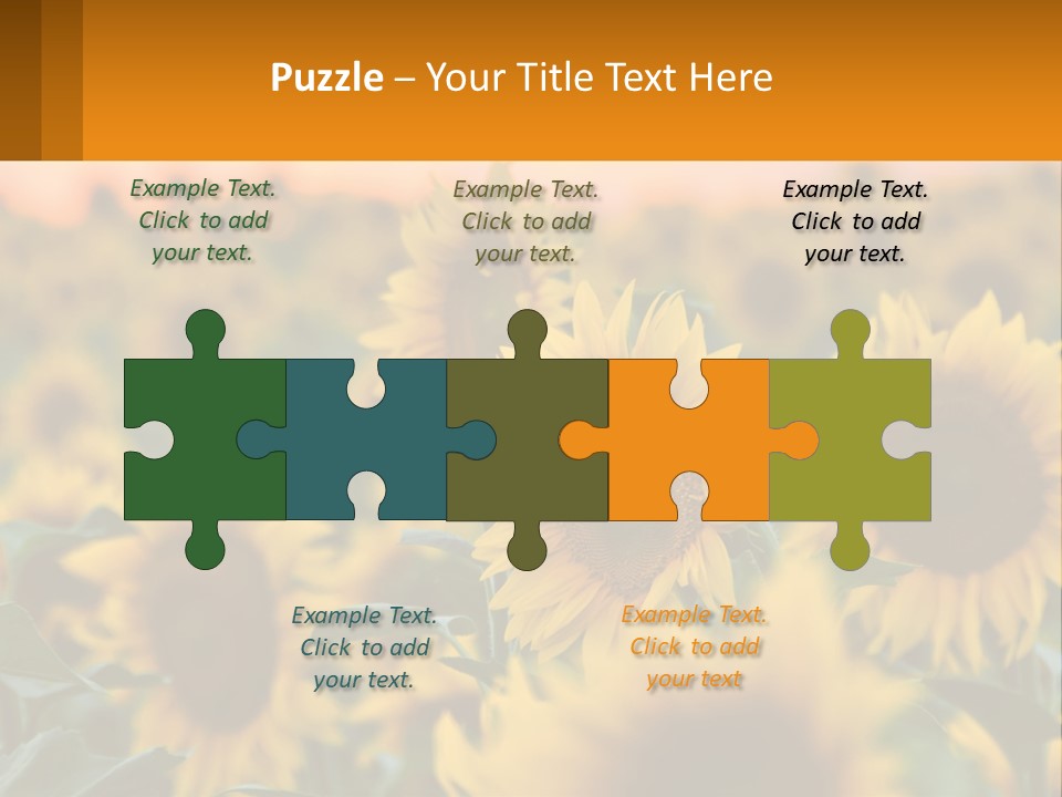 Field Of Sunflowers PowerPoint Template