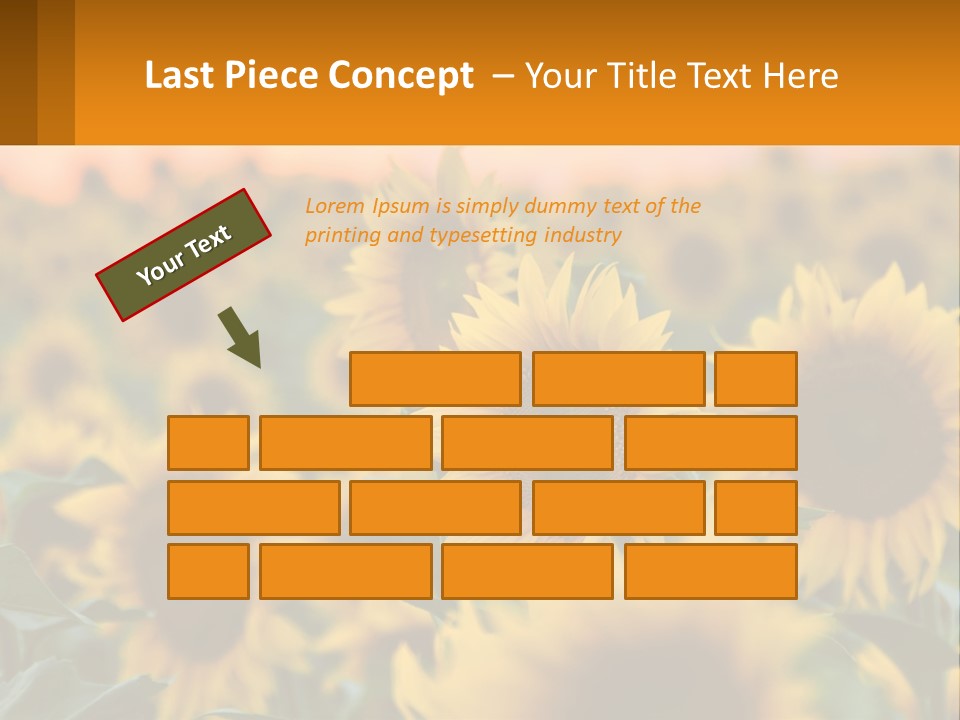 Field Of Sunflowers PowerPoint Template
