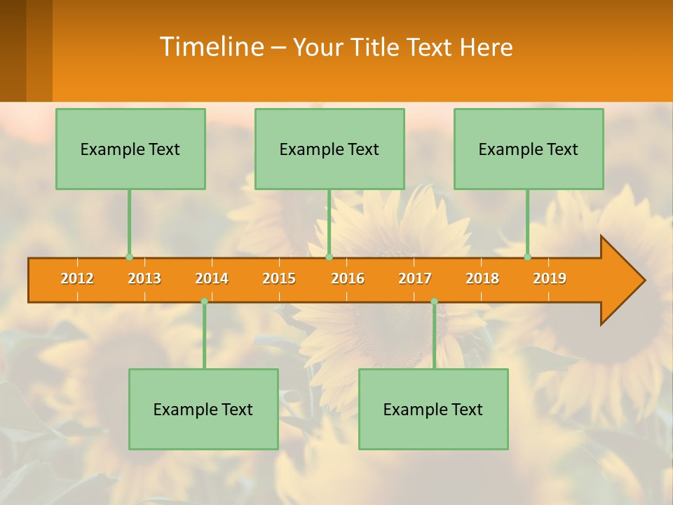 Field Of Sunflowers PowerPoint Template