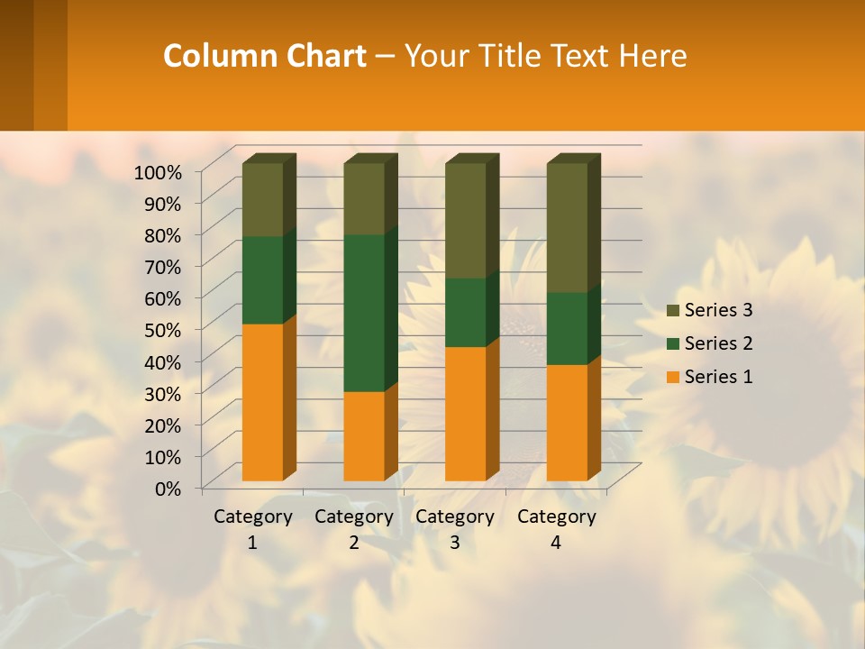 Field Of Sunflowers PowerPoint Template