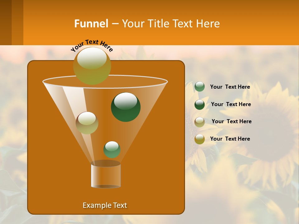 Field Of Sunflowers PowerPoint Template