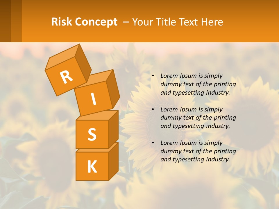 Field Of Sunflowers PowerPoint Template