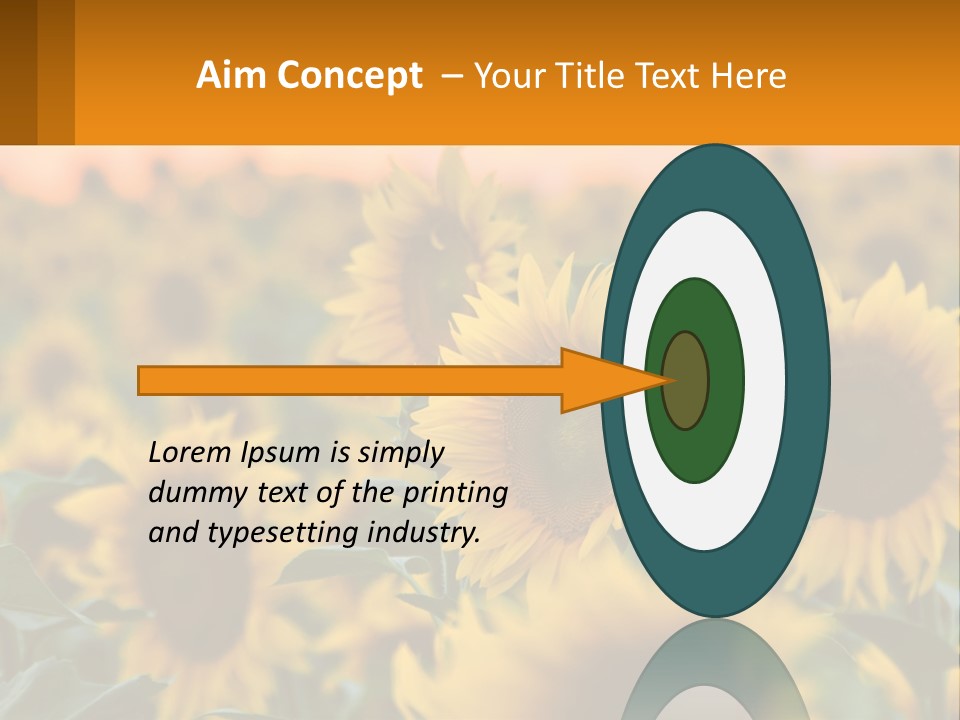 Field Of Sunflowers PowerPoint Template