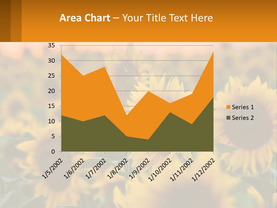 Field Of Sunflowers PowerPoint Template