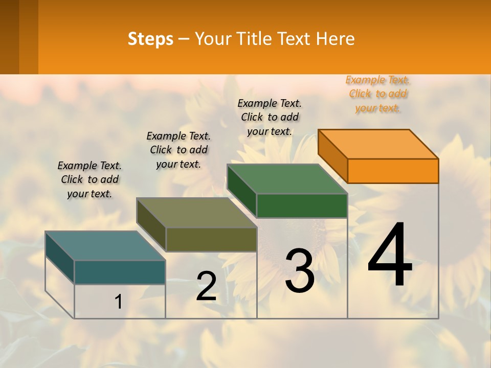 Field Of Sunflowers PowerPoint Template