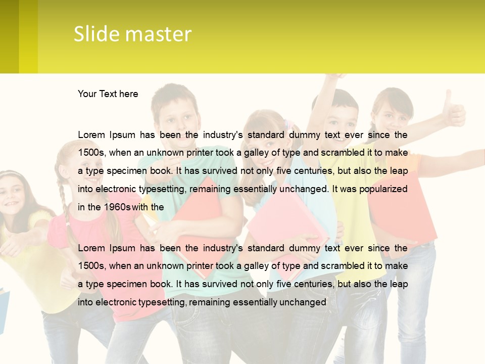 Group Of Children PowerPoint Template