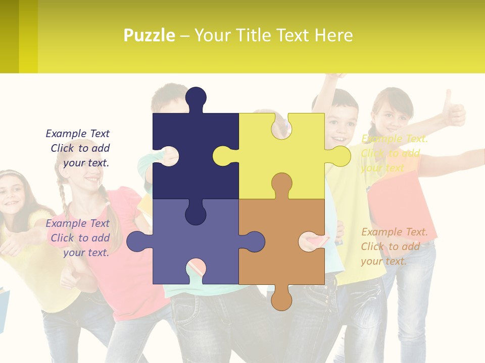 Group Of Children PowerPoint Template