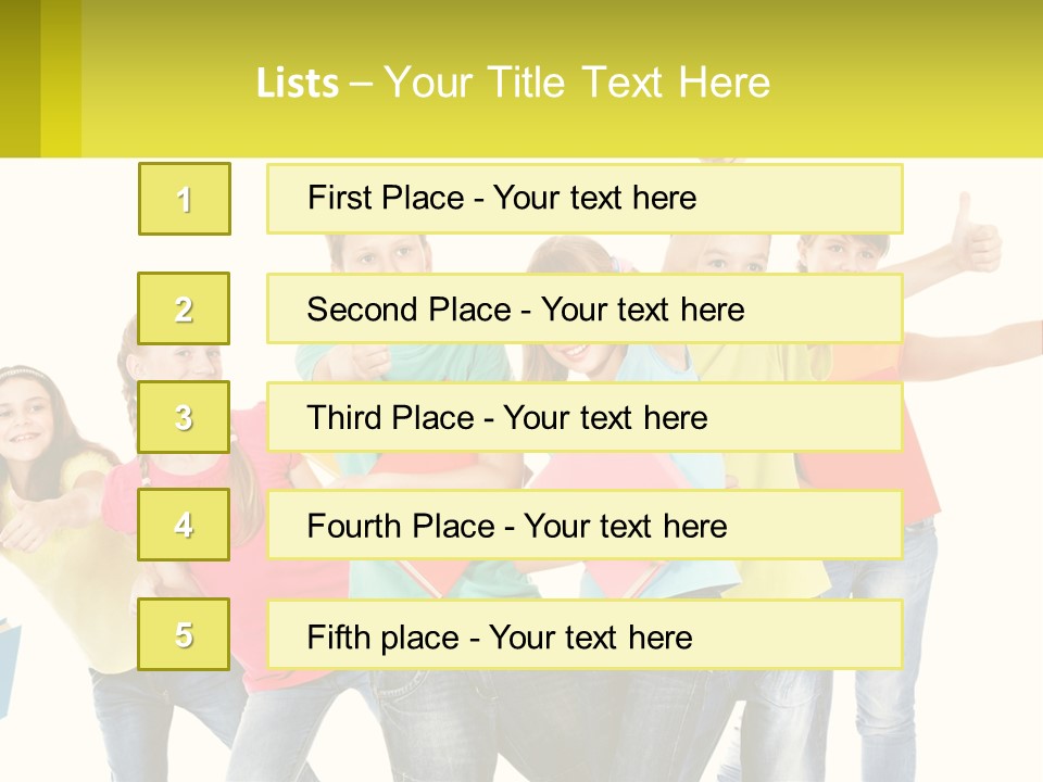 Group Of Children PowerPoint Template