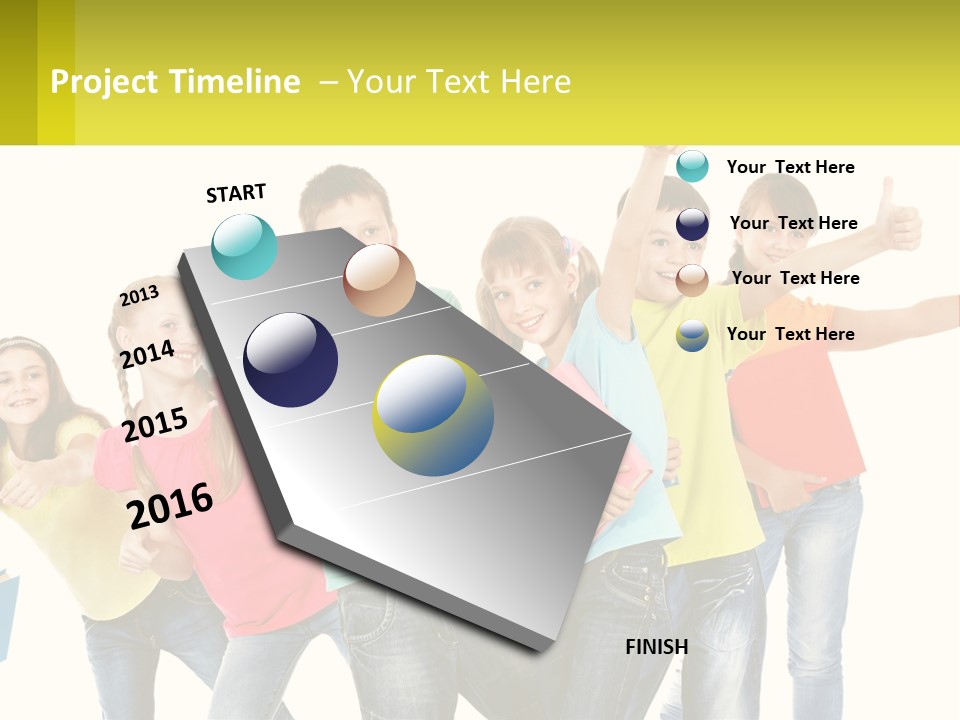 Group Of Children PowerPoint Template