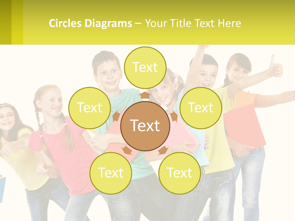 Group Of Children PowerPoint Template