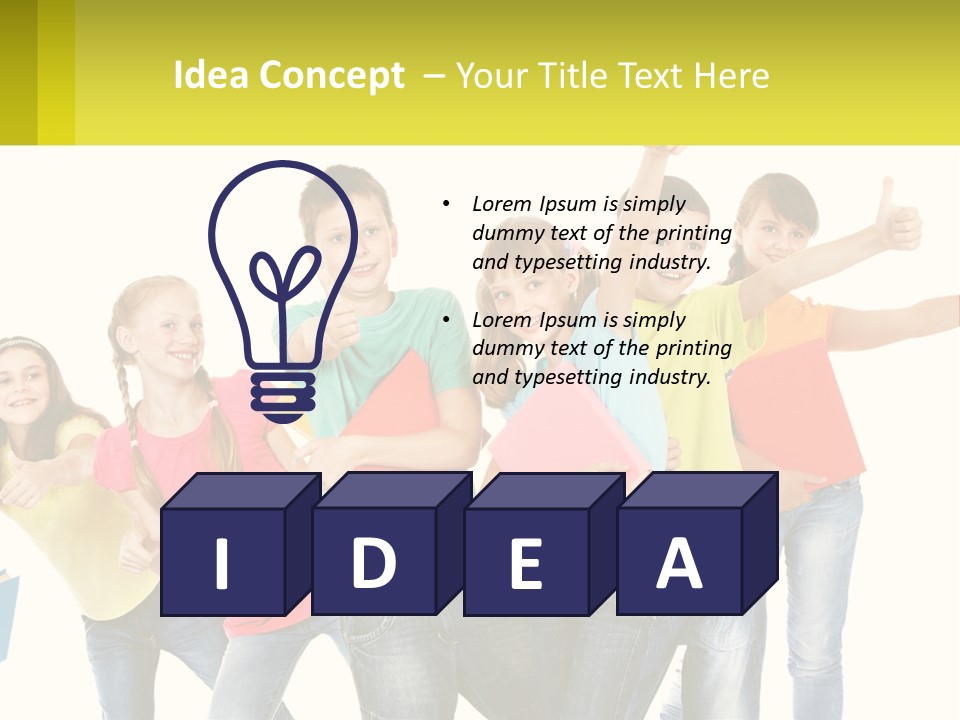 Group Of Children PowerPoint Template