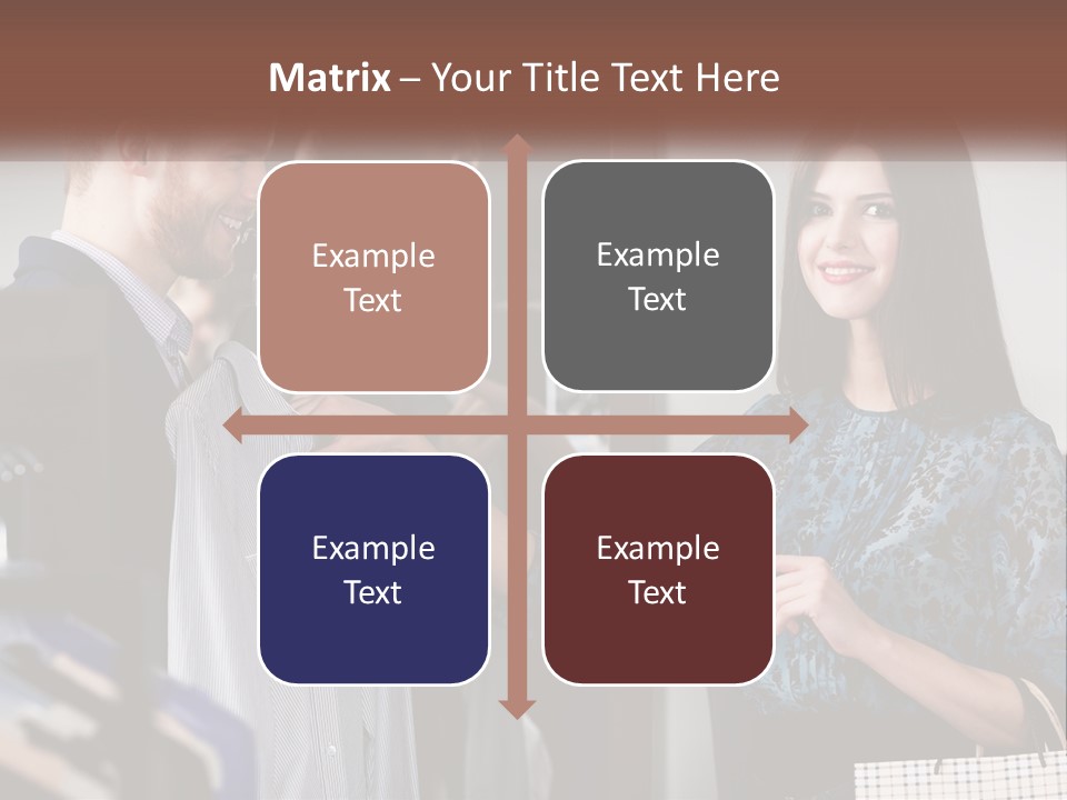 The Girl Picks Up A Shirt For Her Husband PowerPoint Template