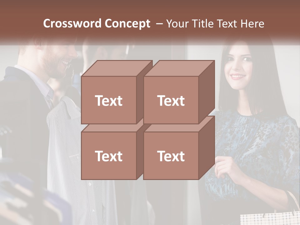 The Girl Picks Up A Shirt For Her Husband PowerPoint Template