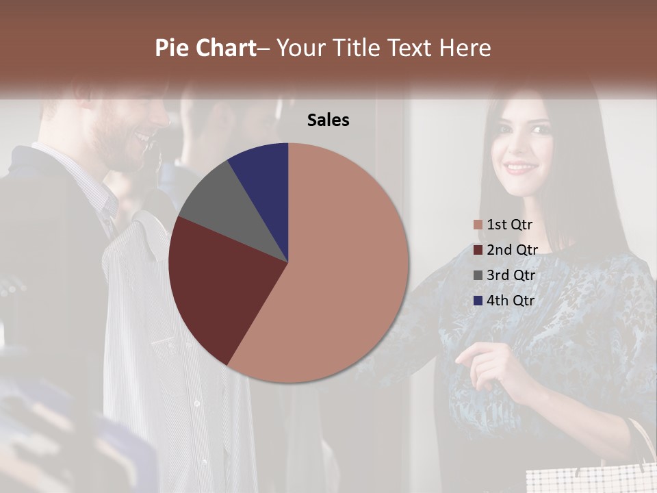 The Girl Picks Up A Shirt For Her Husband PowerPoint Template