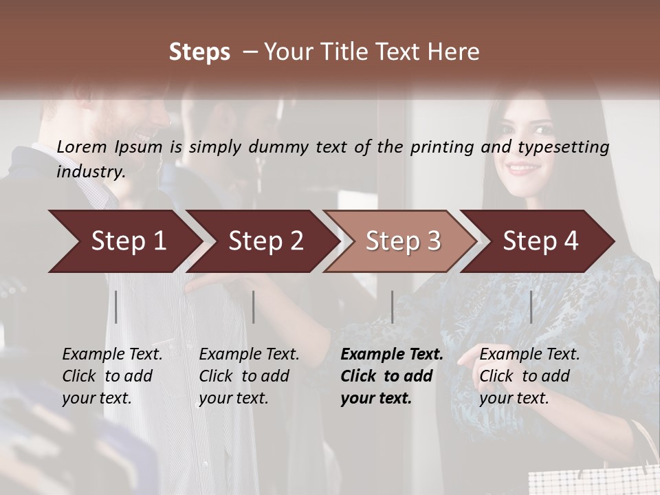 The Girl Picks Up A Shirt For Her Husband PowerPoint Template