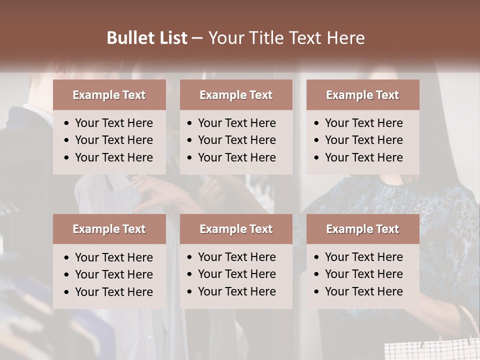 The Girl Picks Up A Shirt For Her Husband PowerPoint Template