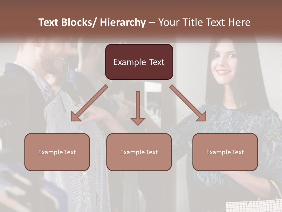 The Girl Picks Up A Shirt For Her Husband PowerPoint Template