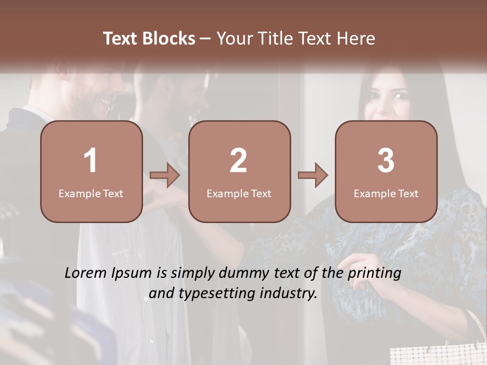 The Girl Picks Up A Shirt For Her Husband PowerPoint Template