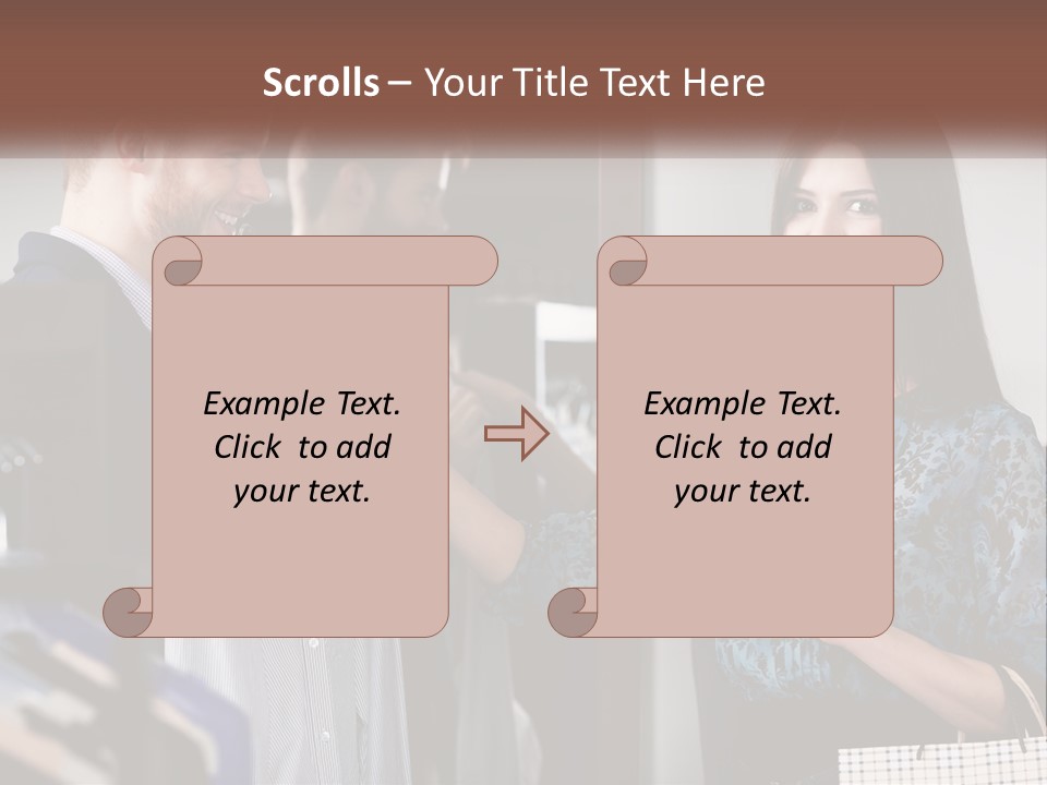 The Girl Picks Up A Shirt For Her Husband PowerPoint Template