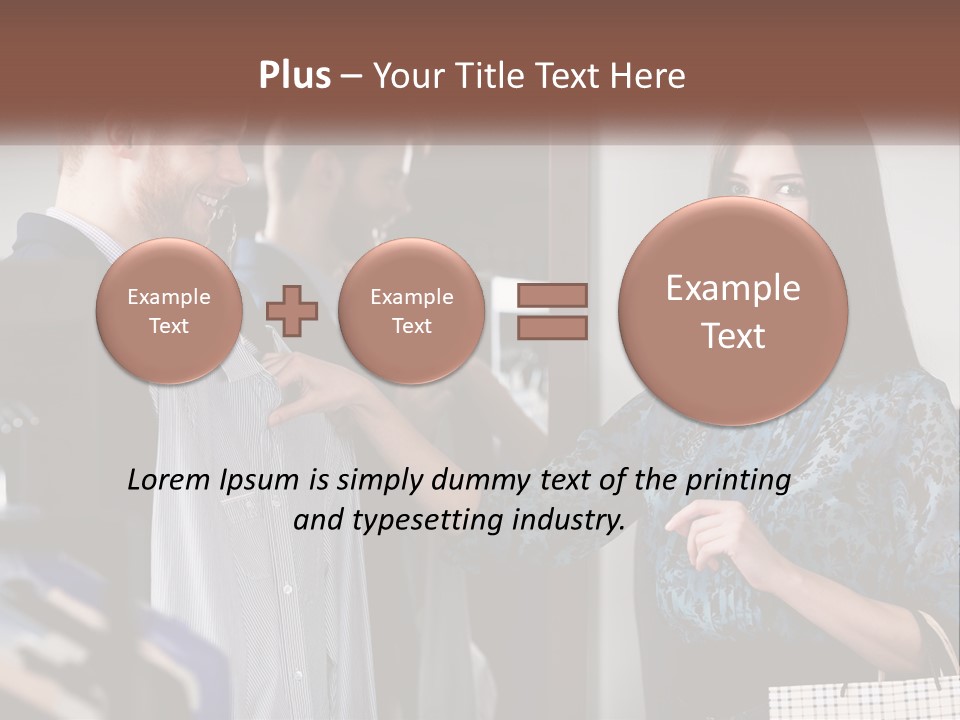 The Girl Picks Up A Shirt For Her Husband PowerPoint Template
