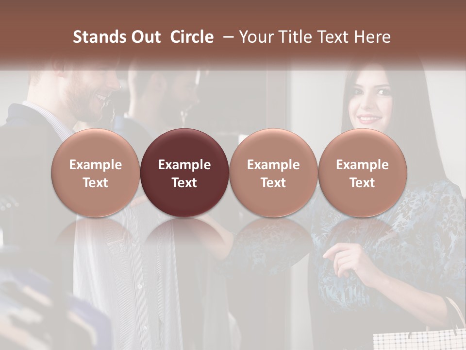 The Girl Picks Up A Shirt For Her Husband PowerPoint Template