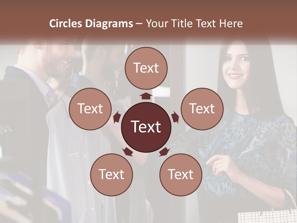 The Girl Picks Up A Shirt For Her Husband PowerPoint Template