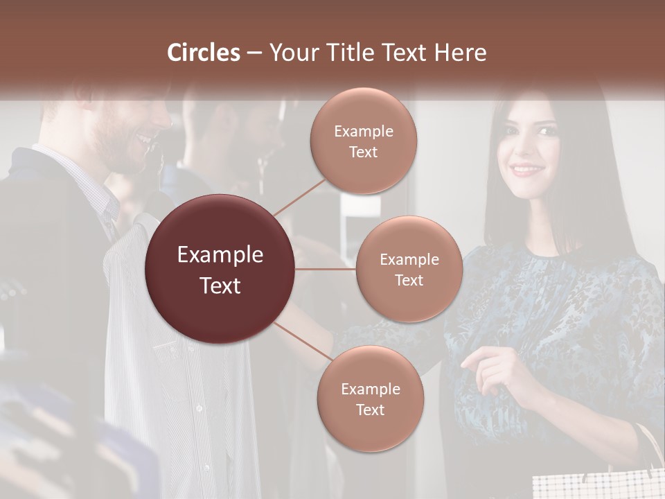 The Girl Picks Up A Shirt For Her Husband PowerPoint Template