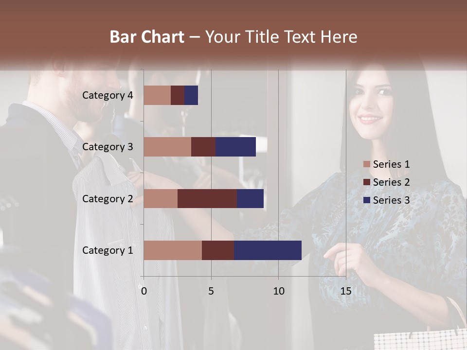 The Girl Picks Up A Shirt For Her Husband PowerPoint Template