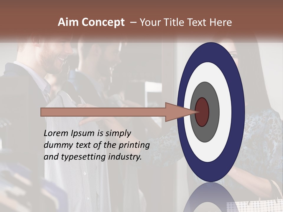 The Girl Picks Up A Shirt For Her Husband PowerPoint Template