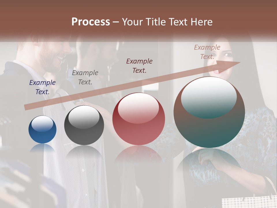 The Girl Picks Up A Shirt For Her Husband PowerPoint Template