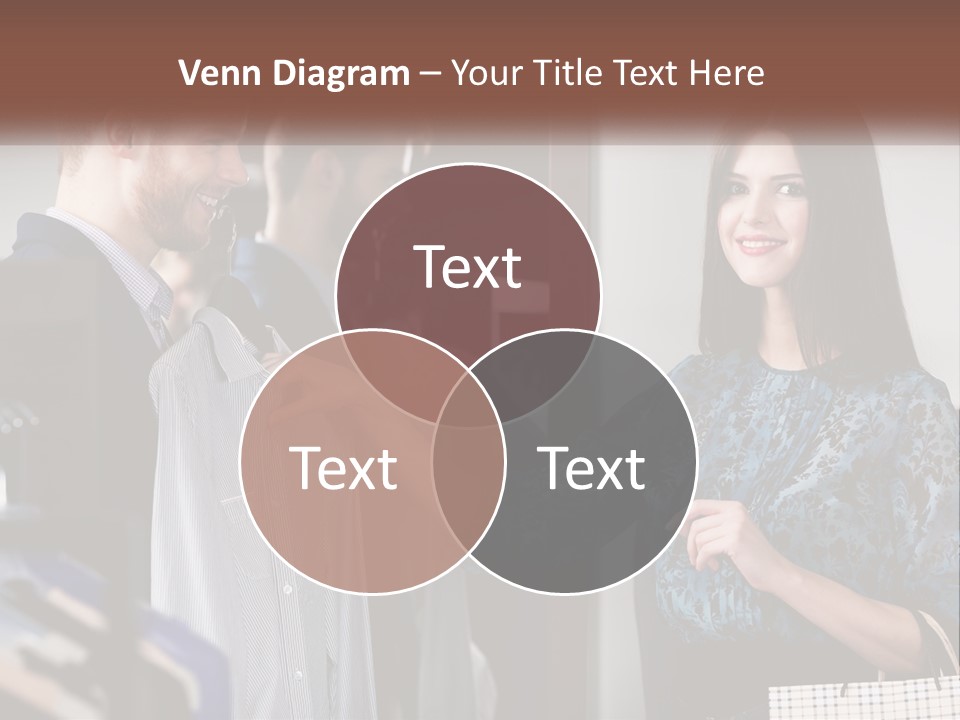 The Girl Picks Up A Shirt For Her Husband PowerPoint Template