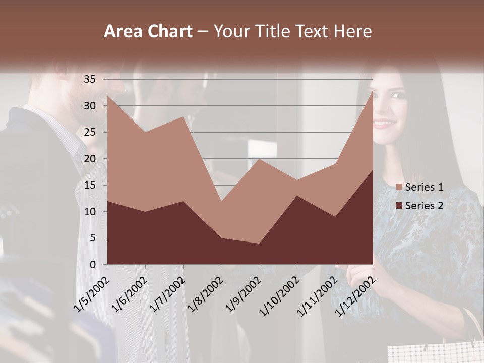 The Girl Picks Up A Shirt For Her Husband PowerPoint Template