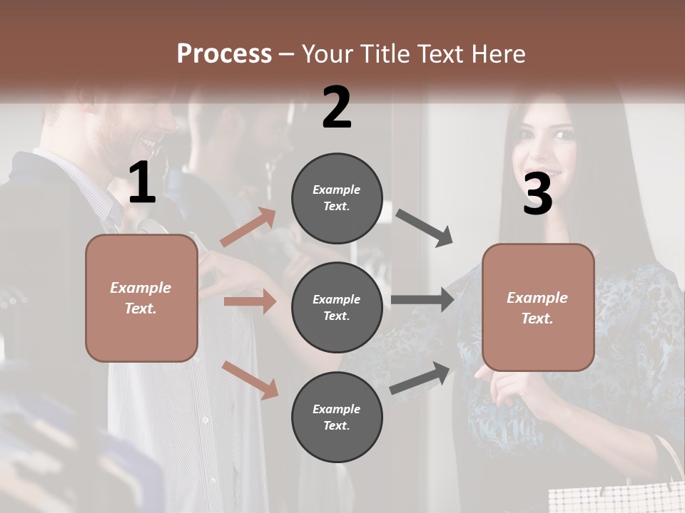The Girl Picks Up A Shirt For Her Husband PowerPoint Template