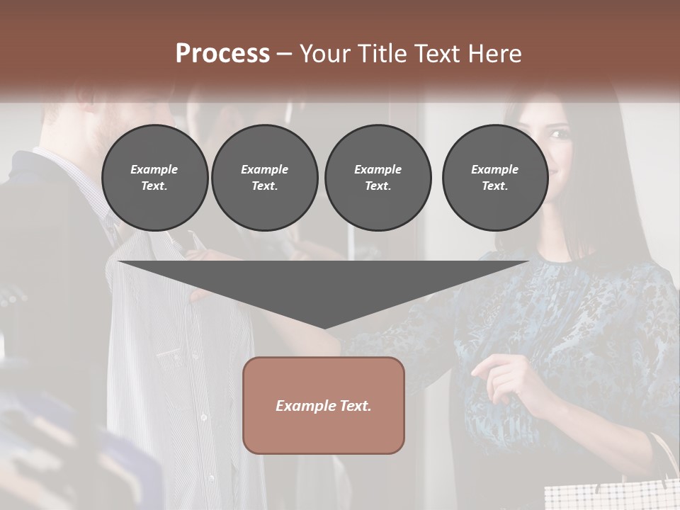 The Girl Picks Up A Shirt For Her Husband PowerPoint Template